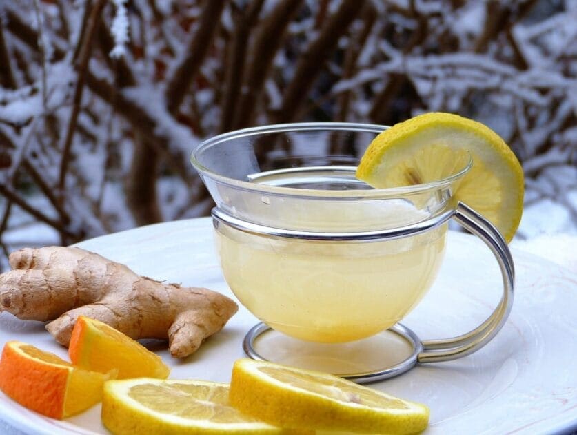 6 Naturopathic Principles. lemon, ginger, orange, Naturopathic Tea representing the 6 Naturopathic Principles.