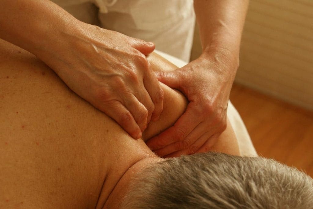 Massage Therapist using Thai Massage on patient at Brisbane Livewell Clinic