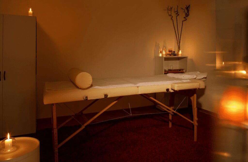 A clean massage room for Massage Clayfield. Relaxation Massage. Myofascial Release Near Me. Brisbane Livewell Clinic