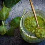 A jar of Coriander Pesto