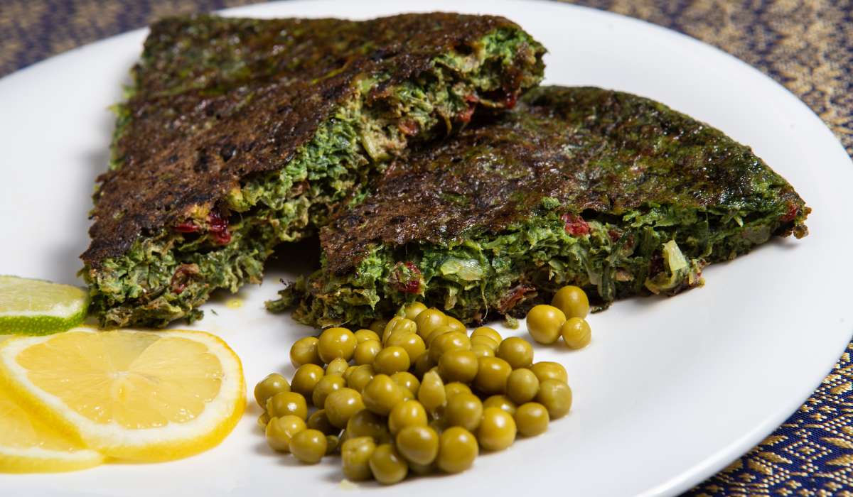 Healing Recipe: Nutritious Mixed Herb Frittata Made Easy 3 Herbs of the mixed herb frittata in plate. Brisbane Livewell Clinic.