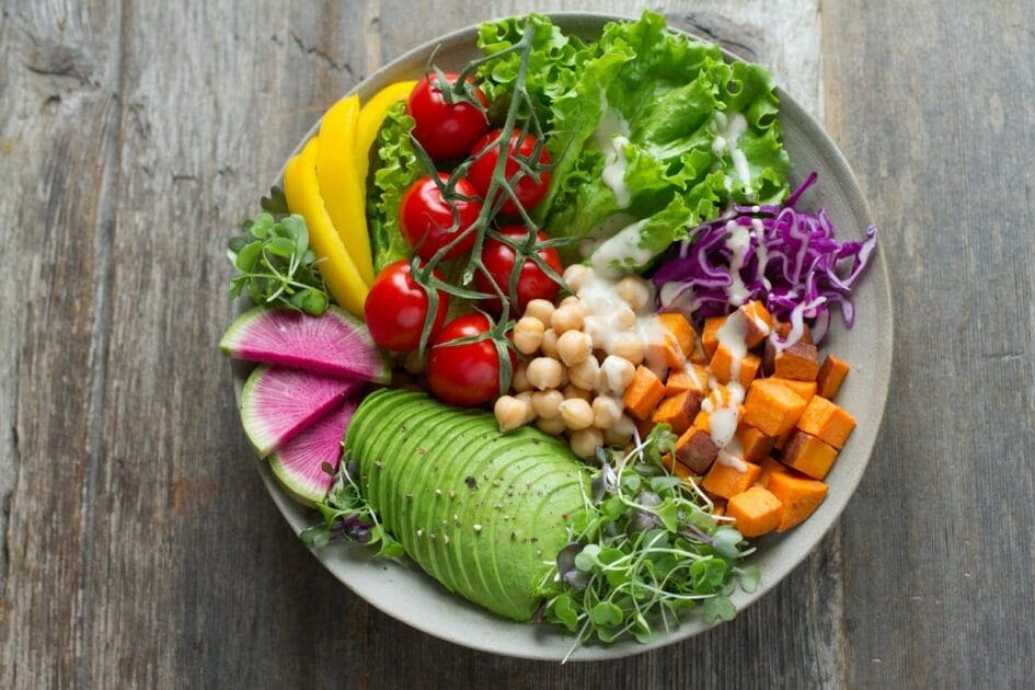 Bowl of healthy food to overcome sugar addiction Bowl of healthy food to overcome sugar addiction