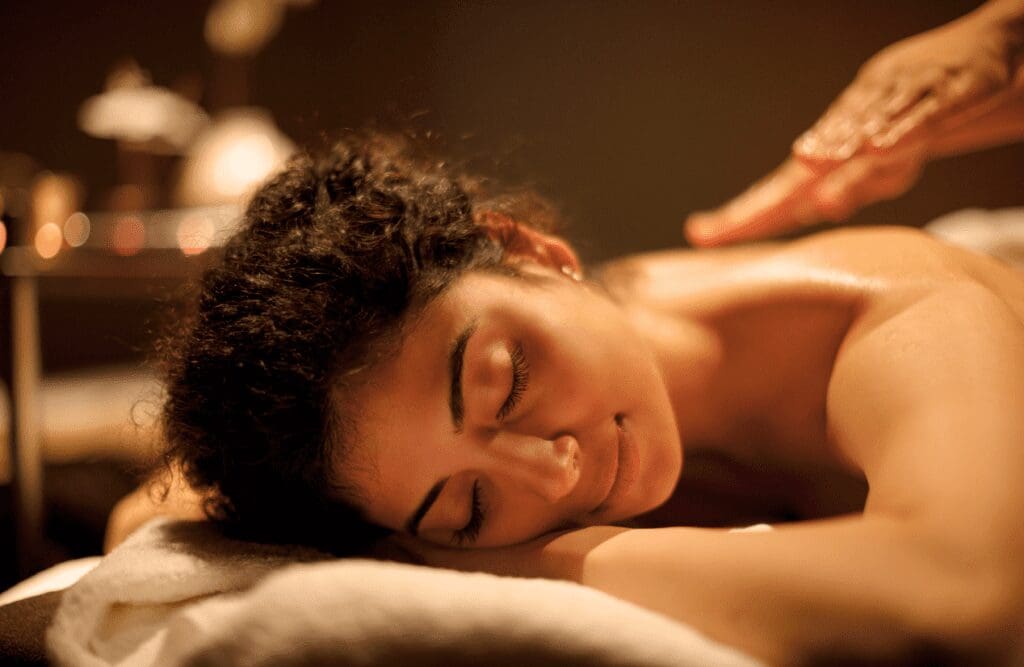 Woman enjoying her back Massage Clayfield. Relaxation Massage Near Me. Massage Therapist Cannon Hill. Massage Wavell Heights. Brisbane Livewell Clinic