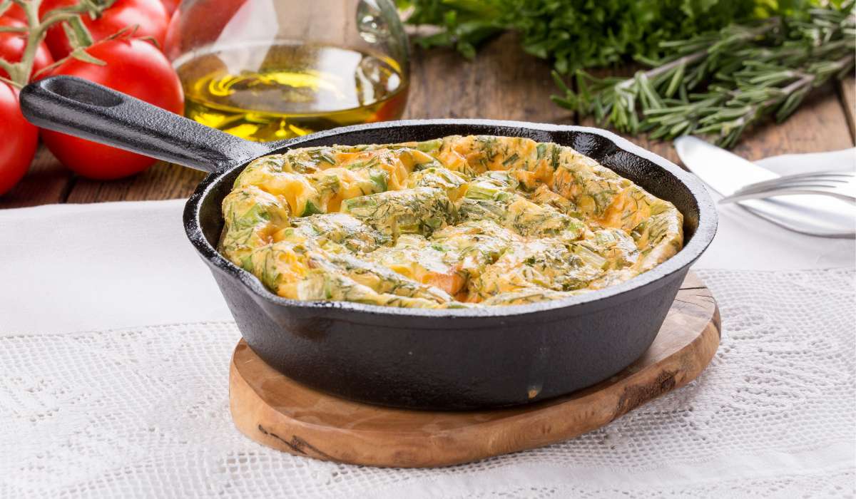 Healing Recipe: Nutritious Mixed Herb Frittata Made Easy 2 Mixed Herb Frittata in Pan. Brisbane Livewell Clinic.