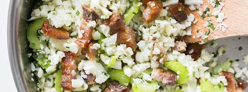 Pork Belly Cauliflower Fried Rice