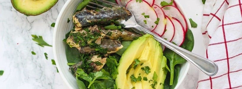 Sardine & Avocado Salad. Vulnerable to Osteoarthritis. Brisbane Livewell Clinic