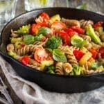 Fresh vegan pasta. Springtime Buckwheat Pasta Salad