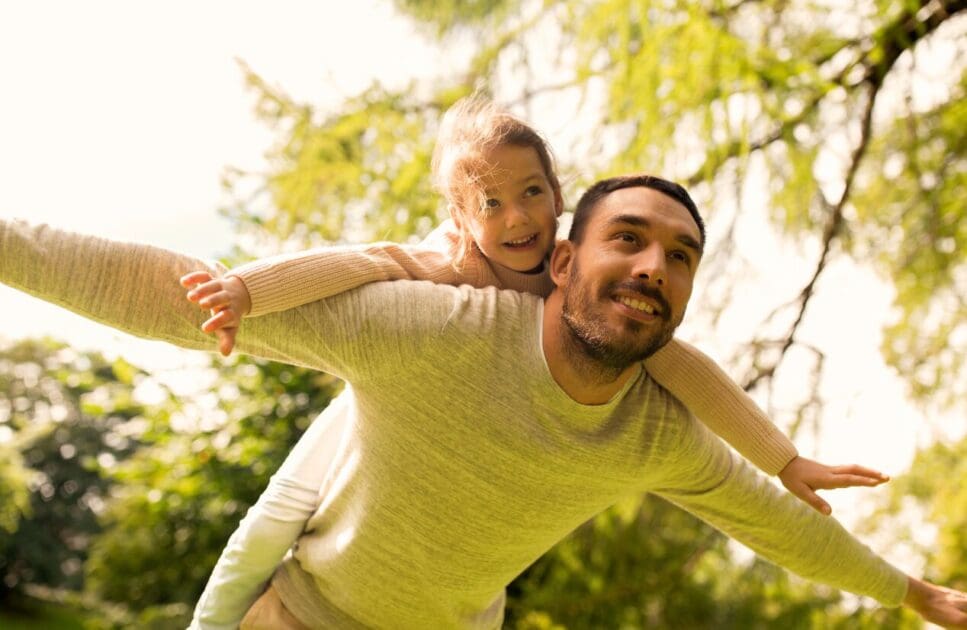 Father and daughter playing in the park. What is Functional Medicine. Leaky Gut Syndrome. MTHFR Gene Test. Brisbane Livewell Clinic