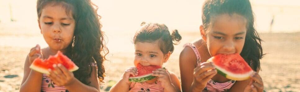 Kids eating watermelon. Clinical Nutrients. Brisbane Livewell Clinic