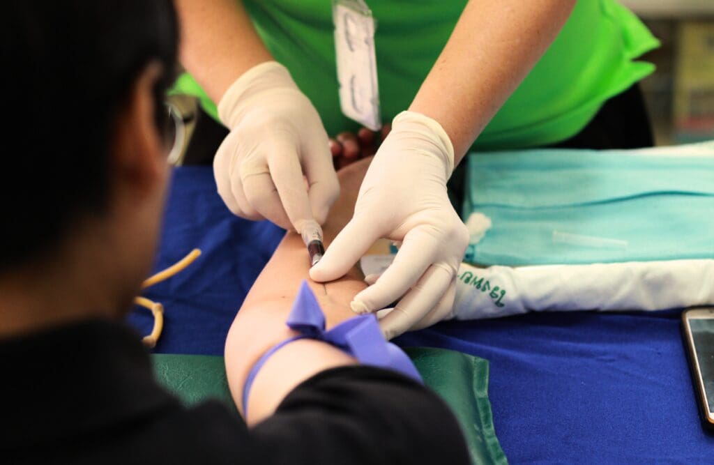 Person having a bood test. Food Intolerance Testing. Clinical Nutrients. Brisbane Livewell Clinic