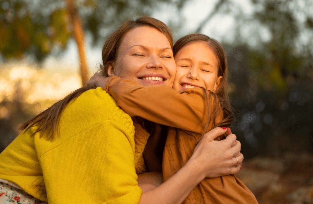 Mom and daughter hugging each other. Hypnotherapy Wavell Heights. Brisbane Livewell Clinic
