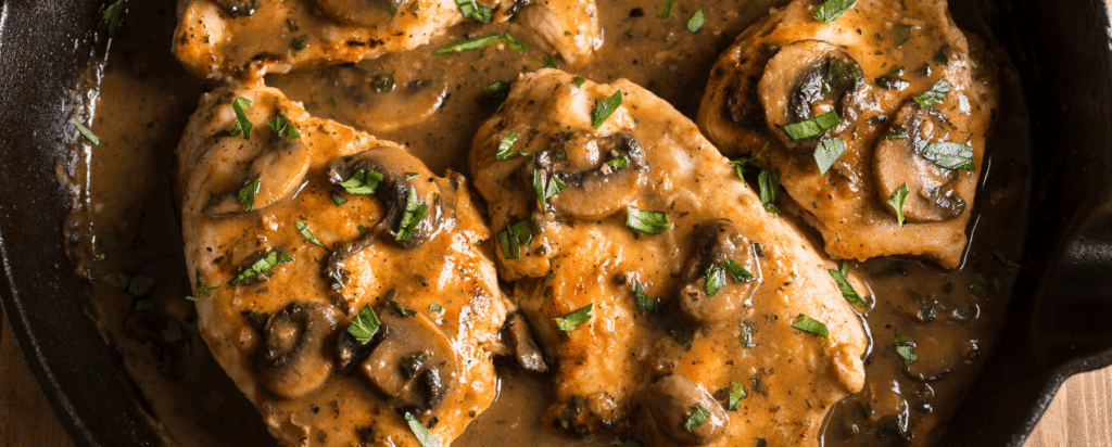 Quarter Chicken with Mushroom & Kale