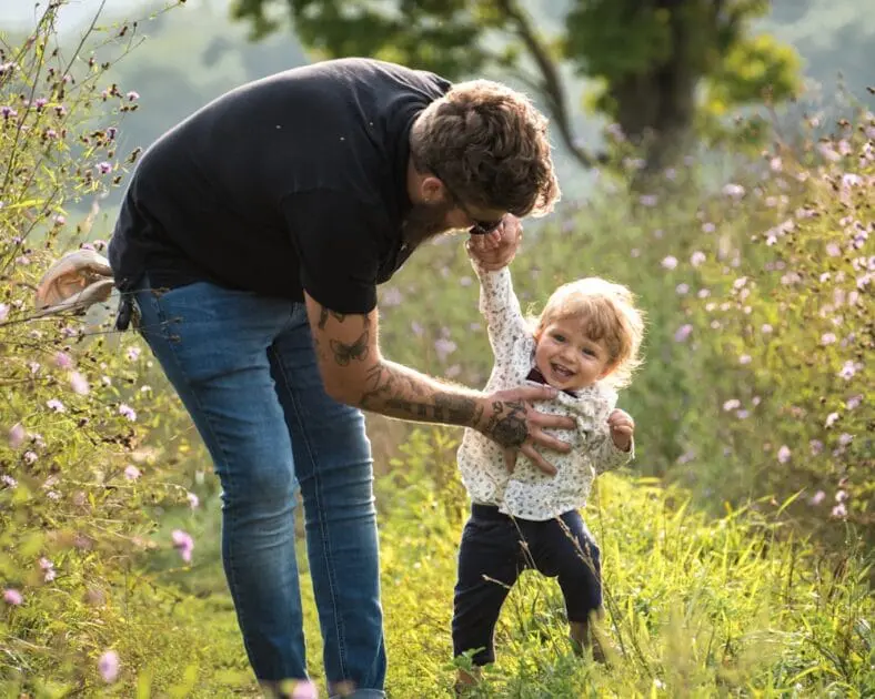 Father playing with his toddler. DNA Health Testing. Heavy Metal Detox in Australia. Brisbane Livewell Clinic